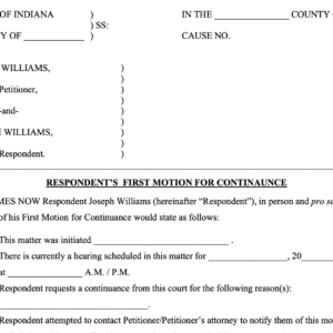 Motion for Continuance