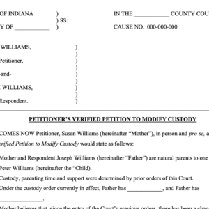 Motion to Modify Custody - Mother